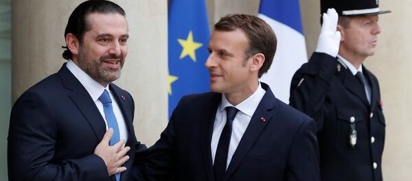 Saad Hariri e Emmanuel Macron em Paris, França. Saad Hariri e Emmanuel Macron em Paris, França. - Sputnik Brasil