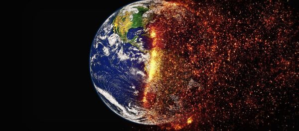 A Terra atingida por uma catástrofe (apresentação artística) A Terra atingida por uma catástrofe (apresentação artística) - Sputnik Brasil