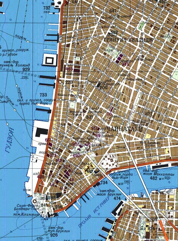 Fragmento do mapa de Nova York - Sputnik Brasil