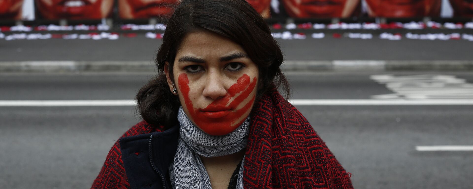 Manifestação da ONG Rio de Paz, em São Paulo, chama atenção para a violência contra a mulher, 10 de junho de 2016 - Sputnik Brasil, 1920, 16.11.2018