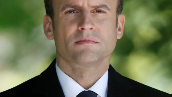 French President-elect Emmanuel Macron attends a ceremony at the Luxembourg Gardens to mark the abolition of slavery and to pay tribute to the victims of the slave trade, in Paris, France, May 10, 2017. - Sputnik Brasil
