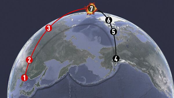 Etapas de intercepção de um míssil balístico intercontinental pelo sistema de defesa antimíssil terrestre Ground-Based Midcourse Defense (Defesa Terrestre de Médio Alcance, ou GMD, siglas em inglês) dos EUA - Sputnik Brasil