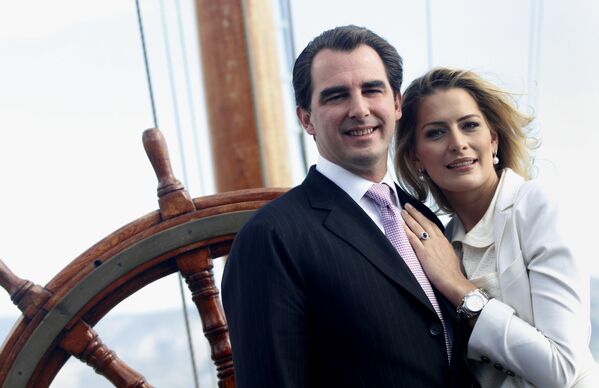 Gerente Tatiana Batnik com seu namorado, o príncipe grego Nikolaos - Sputnik Brasil